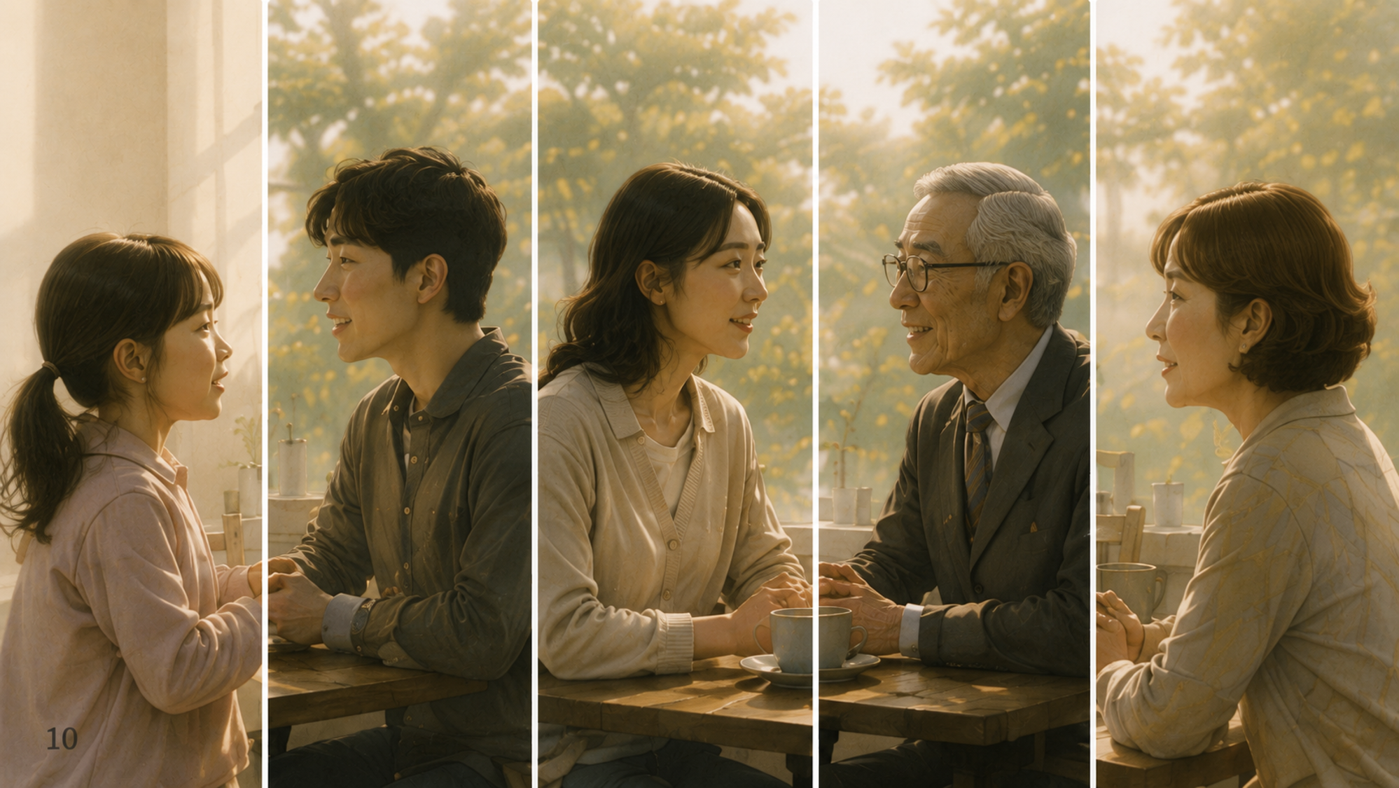 10 여러 세대의 대화 장면